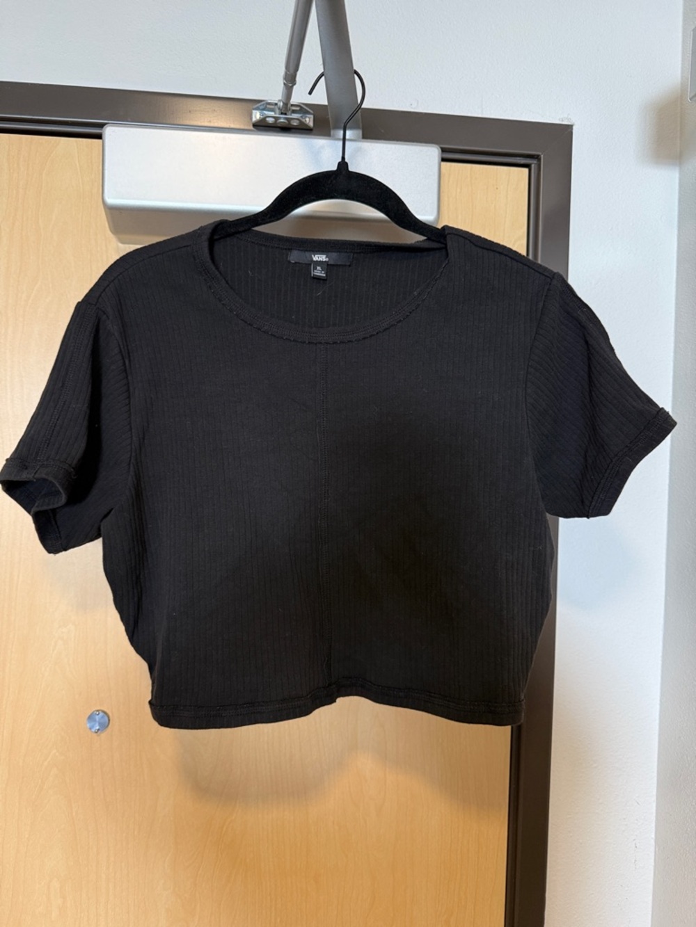 Vans Black Ribbed Crop Top